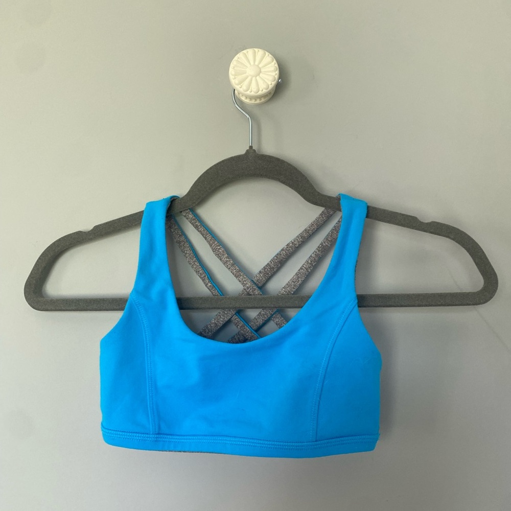 Ivivva Reversible Blue and Grey Strappy Kids Top